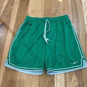Nike green/white basketball shorts